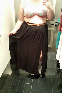 round nymph bends over in sexual pleasure